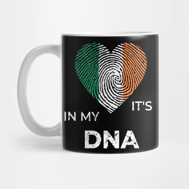 It's In My Dna Irish Flag Ireland Genealogy Ancestry Descent Nationality Fingertip Heart by HypeProjecT